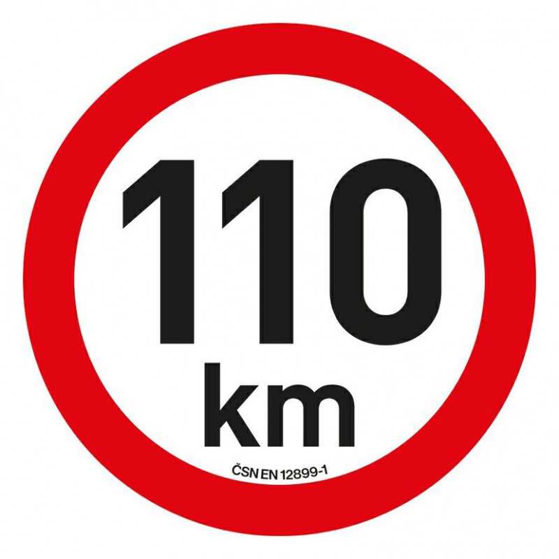 Samolepka omezení rychlosti 110km/h (20 cm) Compass