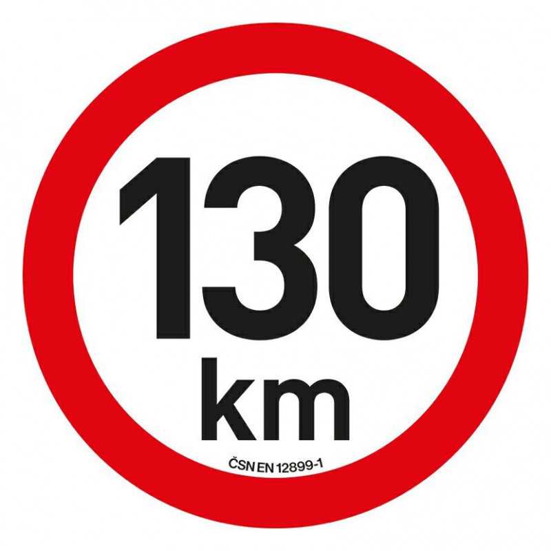 Samolepka omezení rychlosti 130km/h (20 cm) Compass