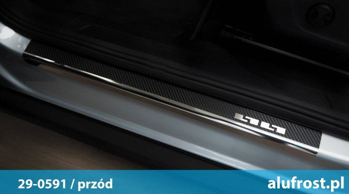Prahové lišty Škoda Enyaq iV 2021- (carbonová fólie) Alufrost